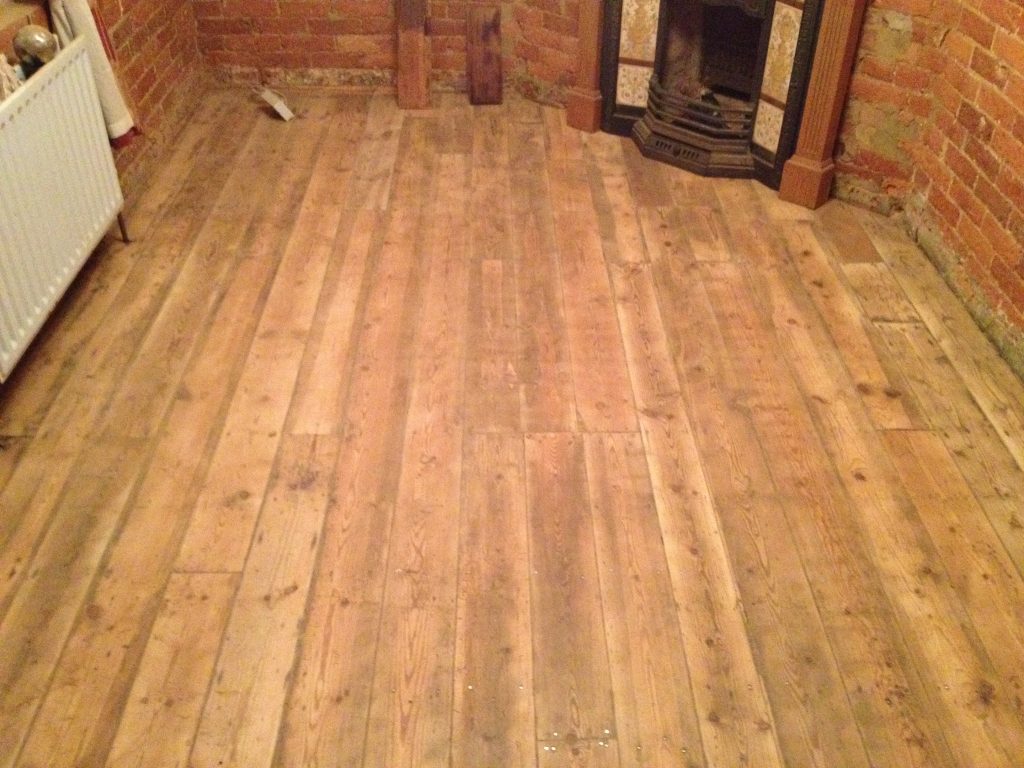 Wooden Floor Sanding, with Fire Hearth Removal